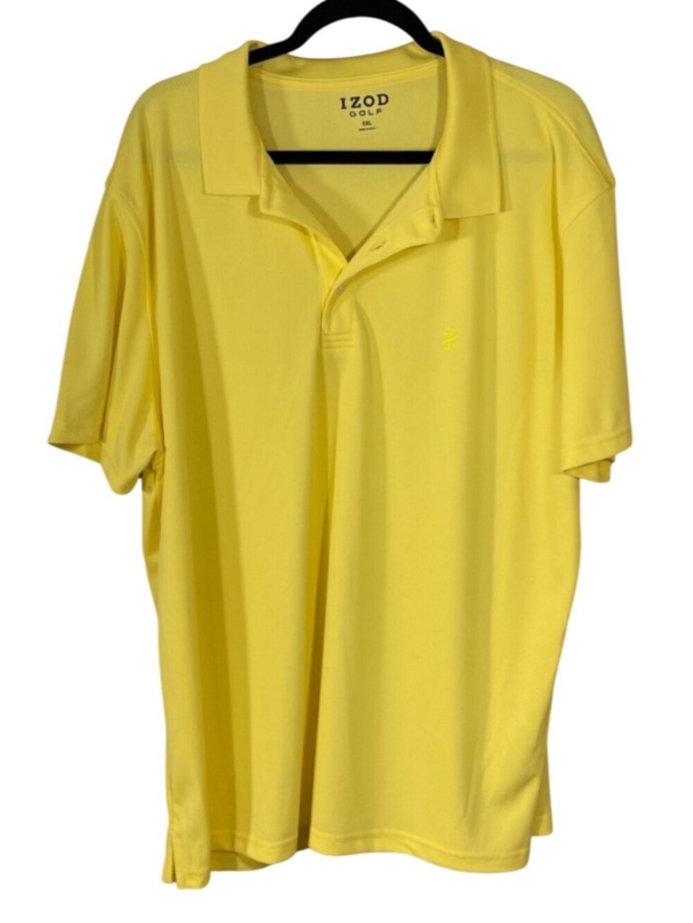 Izod Golf Polo Shirt Size XXL Yellow Short Sleeve 2XL